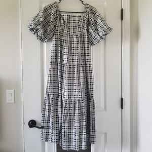 kiona midi dress in milana check print